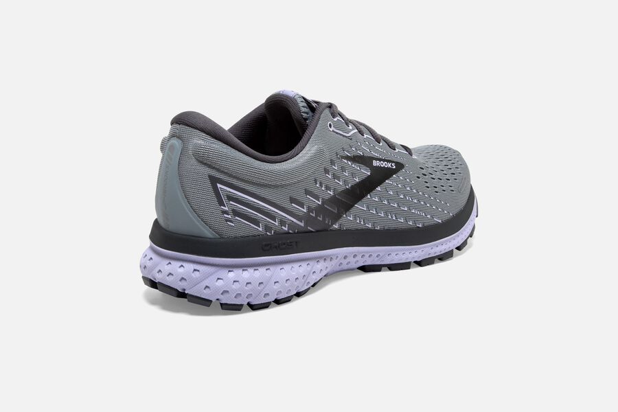 Brooks Running Shoes Womens Grey/Black/Purple - Ghost 13 Road - 5639-LQWVT